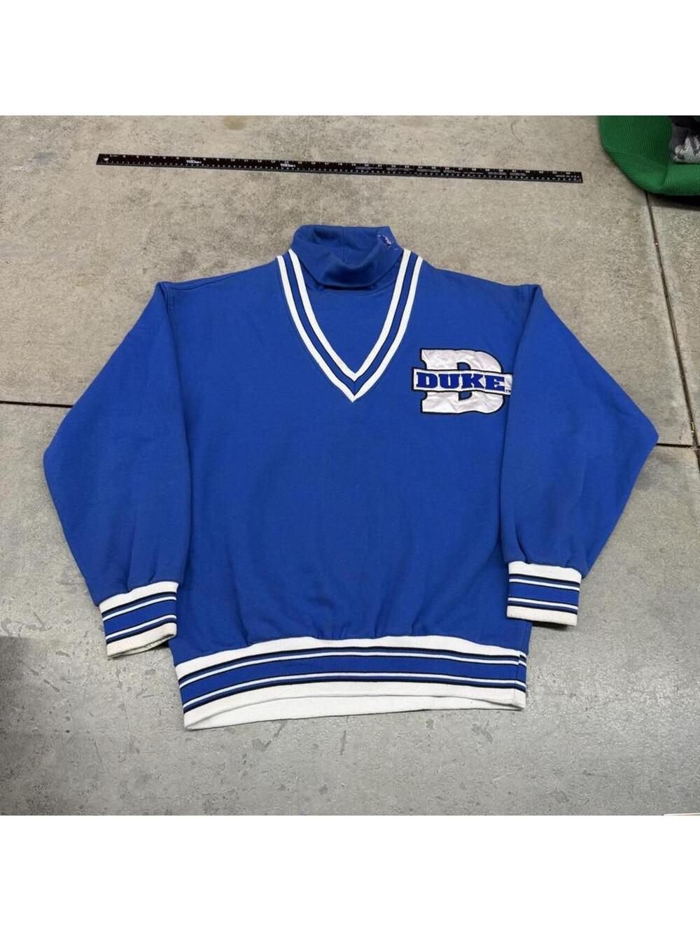 vintage duke university blue devils collegiate turtle neck crewneck size xl